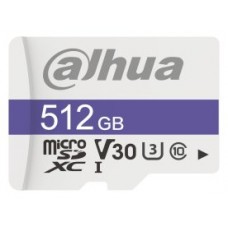 512GB MICROSD CARD, READ SPEED UP TO 100 MB/S, WRITE SPEED UP TO 80 MB/S, SPEED CLASS C10, U3, V30, TBW 70TB (DHI-TF-C100/512GB) (Espera 4 dias)