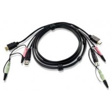 Aten 2L-7D02UH cable para video, teclado y ratón (kvm) 1,8 m Negro (Espera 4 dias)
