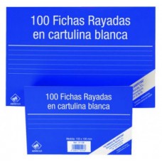 100 FICHAS DE CARTULINA LISA (200X120 MM) Nº. 4 MARIOLA 3114L (Espera 4 dias)
