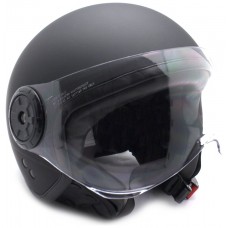 Casco Moto Jet Negro con gafas Protectoras Talla S (Espera 2 dias)