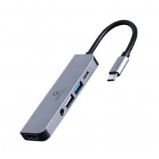 ADAPTADOR MULTIPUERTO USB TIPO C 5 EN 1 HUB HDMI PD AUDIO ESTERO