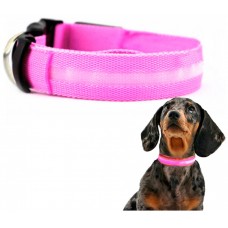 Collar Mascotas LED Biwond Talla M Rosa (Espera 2 dias)