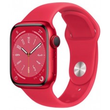 APPLE WATCH MNP73TY/A SERIES 8 GPS 41MM RED ALUMINIUM CASE WITH RED SPORT BAND (Espera 4 dias)