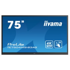 iiyama TE7504MIS-B3AG pizarra y accesorios interactivos 190,5 cm (75") 3840 x 2160 Pixeles Pantalla táctil Negro (Espera 4 dias)