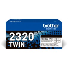 BROTHER pack de 2 cartuchos deToner negro de larga duracion tn2320twin/TN2320TWIN
