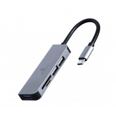 HUB USB TIPO-C DE 3 PUERTOS USB 3.1 Y USB 2.0 CON LECTOR DE TARJETAS