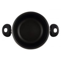 OLLA CON TAPA CRISTAL MAGEFESA K2 ROJO 28 ACERO