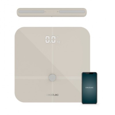 BASCULA DE BAÑO CECOTEC SURFACE PRECISION 10600 SMART HEALTHY PRO BEIGE