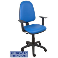 PIQUERAS Y CRESPO Silla Aýna similpiel azul brazos regulables PIQUERAS Y CRESPO Silla Aýna similpiel azul brazos regulables