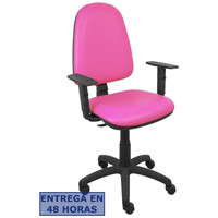 PIQUERAS Y CRESPO Silla Aýna similpiel rosa brazos regulables PIQUERAS Y CRESPO Silla Aýna similpiel rosa brazos regulables