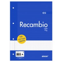 RECAMBIO A4 100+20 HOJAS 90G Q4X4 4 TALADROS ANCOR 061222 (Espera 4 dias)