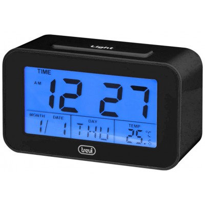 RELOJ DIGITAL CON ALARMA Y TERMÓMETRO TREVI SLD 3P50 NEGRO