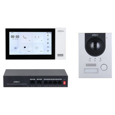 (DHI-KTP01L(S)/DHI-VTO2201F-P-S2/DHI-VTH2421FW-P) DAHUA KIT DE VIDEOPORTERO IP COMPUESTO POR 1X VIDEOPORTERO DHI-VTO2201F-P-S2 1X MONITOR (VTH2421FW-P) 1X SWITCH (Espera 4 dias)