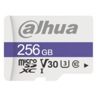 DAHUA MICROSD 256GB MICROSD CARD, READ SPEED UP TO 95 MB/S, WRITE SPEED UP TO 45 MB/S, SPEED CLASS C10, U3, V30, TBW 40TB (DHI-TF-C100/256GB) (Espera 4 dias)