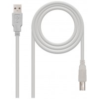 CABLE USB 2.0 IMPRESORA TIPO AM-BM BEIGE 1.8 M