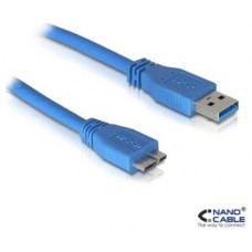 CABLE CONEXION USB-MICRO USB 3.0 TIPO M-M AZUL 2M NANOCABLE (Espera 4 dias)