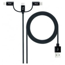 CABLE USB NANO CABLE USB-A/USB-C/MICROUSB LIGHTNING (Espera 4 dias)