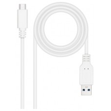 CABLE USB 3.1 GEN2 10Gbps 3A USB-C/M-A/M BLANCO 2M