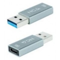 ADAPTADOR USB-A/M 3.1 GEN2 A USB-C/H ALUMINIO GRIS