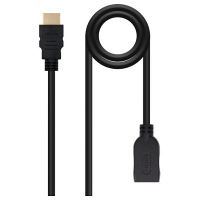 CABLE HDMI PROLONGADOR V2.0 AM-AH NEGRO 1.0 M