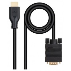 NANOCABLE CABLE CONVERSOR VGA/M A HDMI/M, NEGRO, 1,8M NANOCABLE CABLE CONVERSOR VGA/M A HDMI/M, NEGRO, 1,8M
