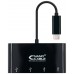 ADAPTADOR USB-C A 4XUSB 3.0 USB-C/M-USB 3.0/H, NEGRO 20CM (Espera 4 dias)