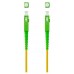 CABLE FIBRA SC/APC-SC/APC MONOMODO LSZH AMARI.100M