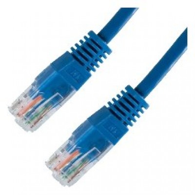 CABLE RED LATIGUILLO RJ45 CAT.5E UTP AWG24 AZUL 0.5 M