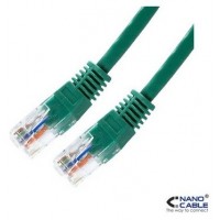 CABLE RED LATIGUILLO RJ45 CAT.5E UTP AWG24 VERDE 0.5 M