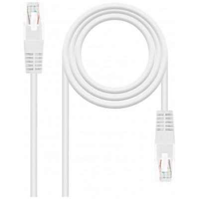 CABLE RED LATIGUILLO RJ45 CAT.5E UTP AWG24 BLANCO 10 M