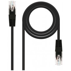 CABLE DE RED LATIGUILLO RJ45 UTP CAT6 AWG24 0.30 M NEGRO NANOCABLE (Espera 4 dias)