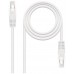 CABLE RED LATIGUILLO RJ45 CAT.6 UTP AWG24, 0.30M BLANCO NANOCABLE (Espera 4 dias)