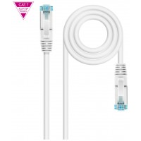 CABLE RED LATIGUILLO RJ45 CAT.7 LSZH SFTP PIMF AWG26 1.0M NANOCABLE BLANCO (Espera 4 dias)