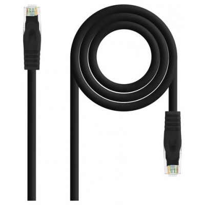 Nanocable Cable de red latiguillo RJ45 LSZH Cat.6A UTP AWG24, Negro, 0.5m (Espera 4 dias)