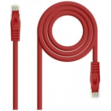 CABLE DE RED LATIGUILLO RJ45 UTP CAT6A AWG24 LSZH 0.25 M ROJO NANOCABLE (Espera 4 dias)