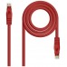 CABLE DE RED LATIGUILLO RJ45 UTP CAT6A AWG24 LSZH 0.30 M ROJO NANOCABLE (Espera 4 dias)