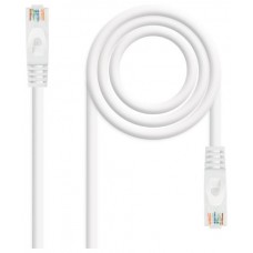 CABLE RED LATIGUILLO RJ45 CAT.6A LSZH UTP AWG24, 0.30M BLANCO NANOCABLE (Espera 4 dias)