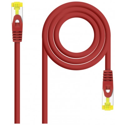 CABLE DE RED LATIGUILLO RJ45 SFTP CAT6A AWG26 0.25 M ROJO NANOCABLE (Espera 4 dias)