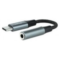 CABLE ADAPTADOR DE USB-C A JACK 3.5 NEGRO/GRIS