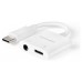 NANOCABLE CABLE ADAPTADOR USB-C A JACK+USB-C/H PD 60W,BLANCO