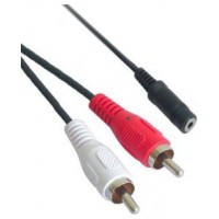 Nanocable - Cable audio estereo Jack 3.5/H-2xRCA/M -