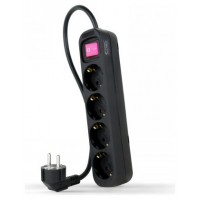 Nanocable - Regleta 4 Tomas Interruptor 1.4 M - Negra