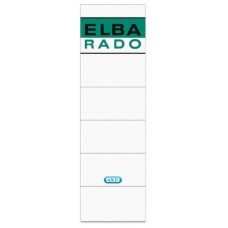 BOLSA DE 10 ETIQUETAS ARCHIVADOR PALANCA AUTOADHESIVAS ANCHA (8CM) COLOR BLANCO ELBA 100420947 (Espera 4 dias)