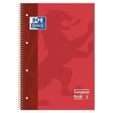 CUADERNO EUROPEANBOOK 1 TAPA EXTRADURA A4+ 80 HOJAS 5X5 COLOR ROJO OXFORD 100430198 (MIN5) (Espera 4 dias)