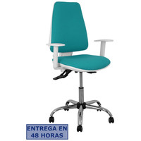 PIQUERAS Y CRESPO Silla Elche blanca asincro bali turquesa brazos regulables ruedas de parque