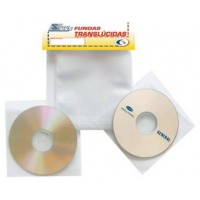 PACK DE 100 FUNDAS CD-DVD PP TRANSPARENTE NO ADHESIVAS CON SOLAPA 3L 10297 (Espera 4 dias)