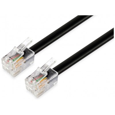 CABLE TELEFONICO PLANO EQUIP RJ11 4P4C AWG28 3M COLOR