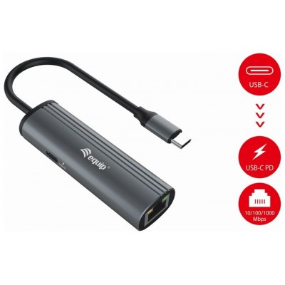 EQUIP ADAPTADOR USB-C  A RJ45 GIGABIT USBC PD MAX 100W WAKEONLAN