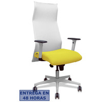 PIQUERAS Y CRESPO Sillon Sahuco blanco bali amarillo brazos blancos base blanca ruedas parque 65mm