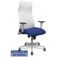 PIQUERAS Y CRESPO Sillon Sahuco blanco bali azul oscuro brazos blancos base blanca ruedas parque 65mm PIQUERAS Y CRESPO Sillon Sahuco blanco bali azul oscuro brazos blancos base blanca ruedas parque 65mm